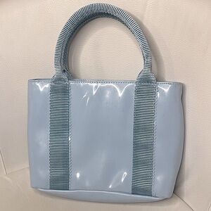 90s baby blue Esprit Polly Pocket Rubber Mini Tote